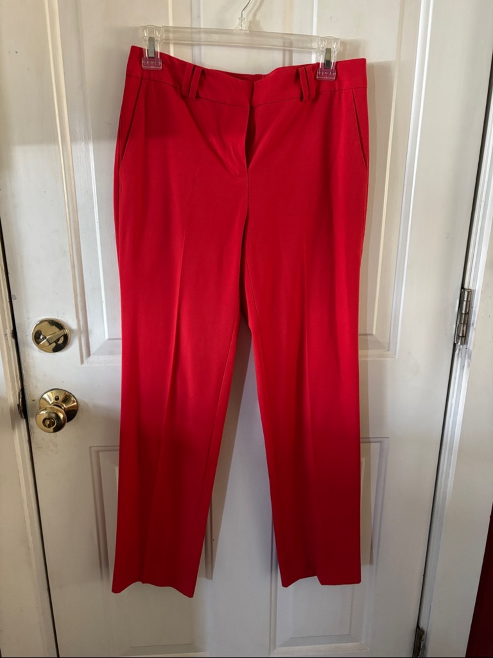 Victoria's Secret Bright Red Straight-Leg Trousers